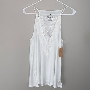 Lace detail tank. Never worn